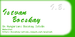 istvan bocskay business card
