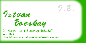 istvan bocskay business card